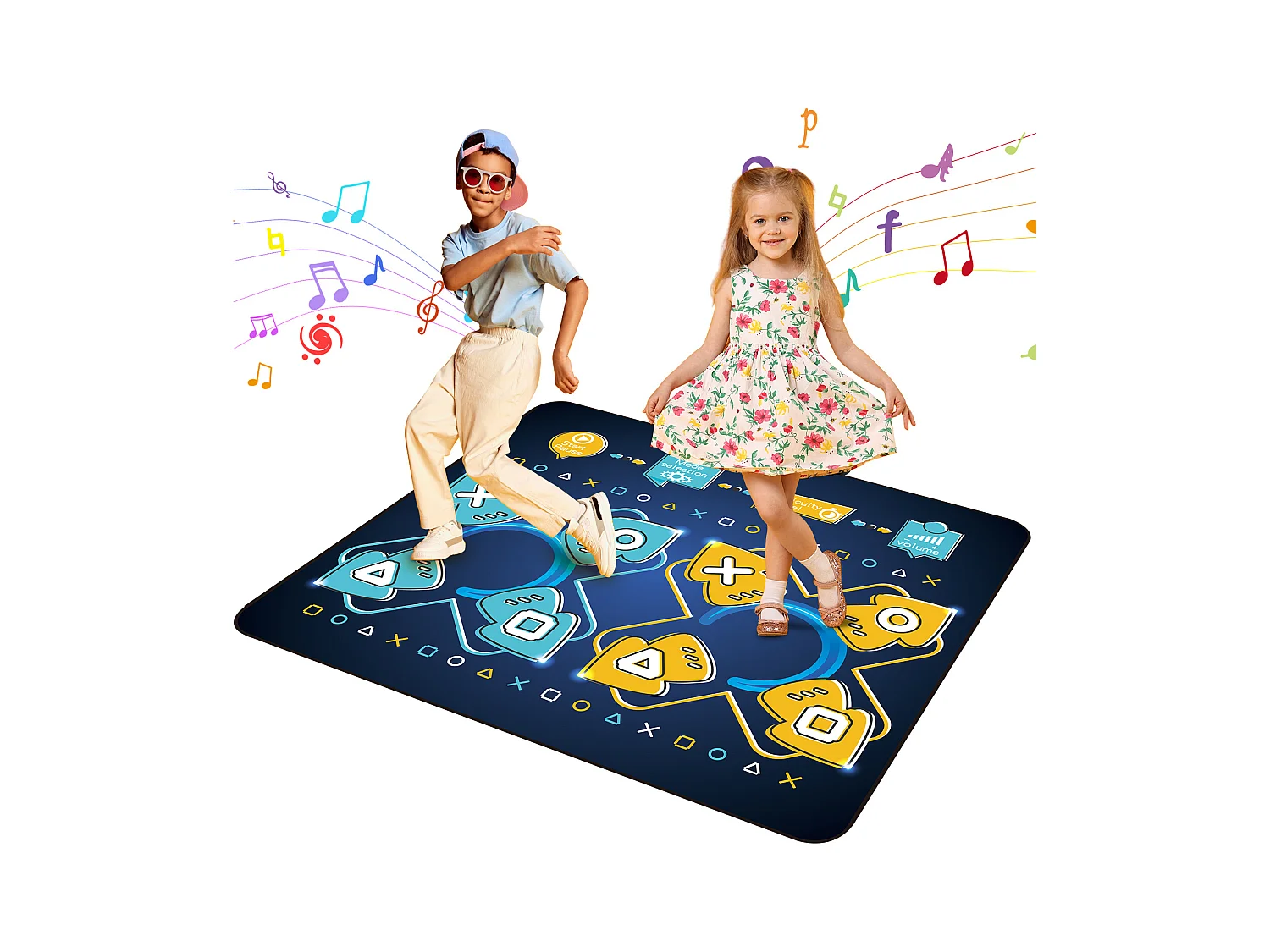Tapis de Danse SucceBuy à 8 Boutons, Tapis de Jeu Rythmique, 8 Niveaux, Musique, 220 V, 5 W, Coloré