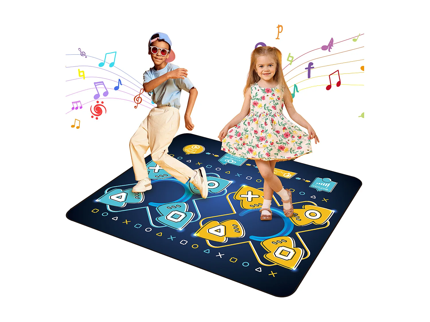 Tappeto di Danza SucceBuy a 8 Pulsanti, Tappeto per Gioco Ritmico, 8 Livelli, Musica, 220 V, 5 W, Colorato