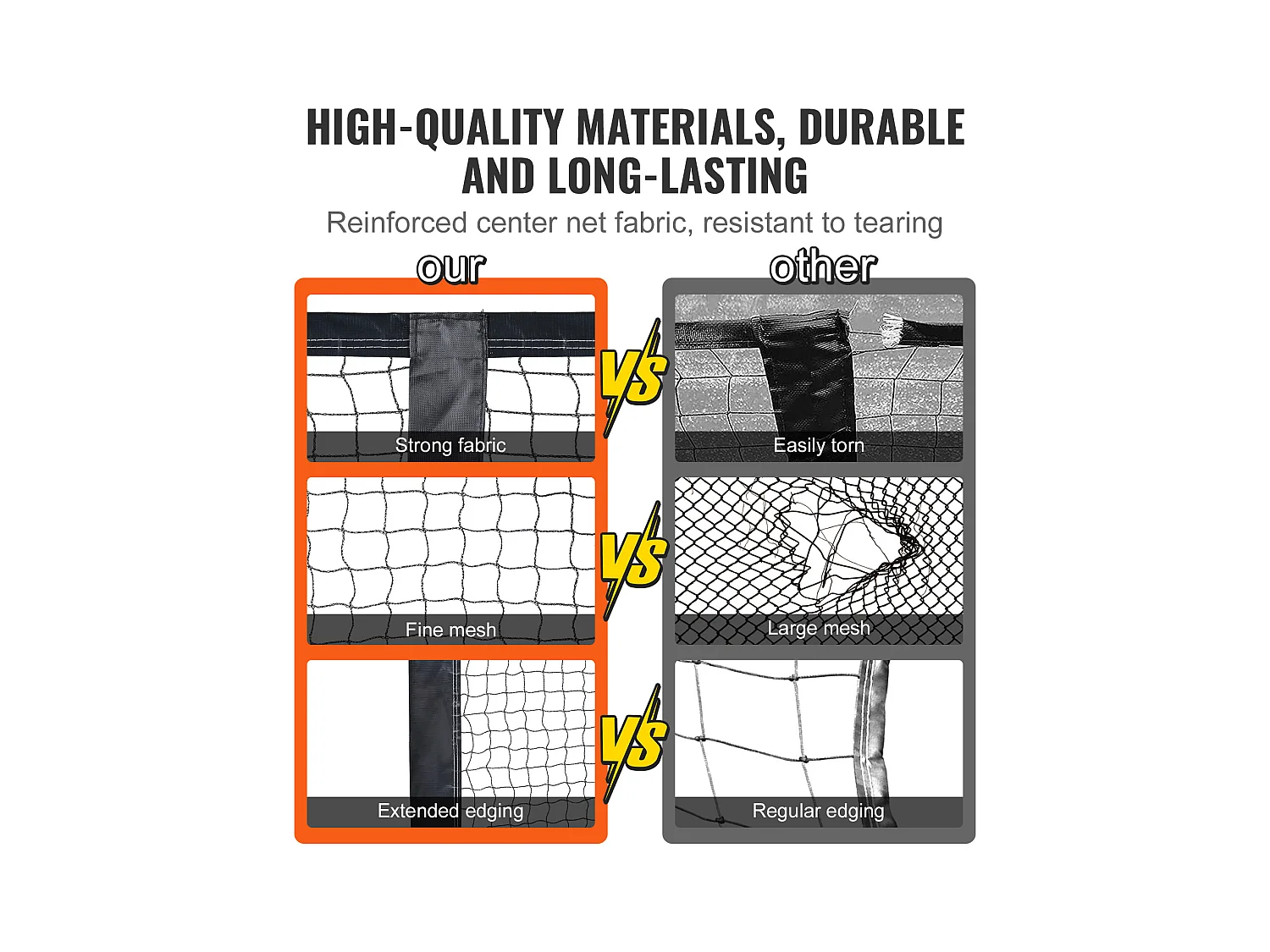 Filet de Pickleball Portable, SucceBuy Système de Filet de Pickleball Portable 670 cm, Taille Réglementaire pour Intérieur/Extérieur