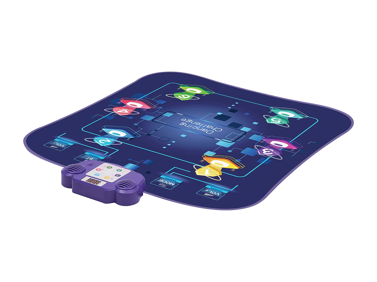 Tapis de Danse SucceBuy à 6 Boutons, Tapis de Jeu Rythmique, Bluetooth, Lumières LED, 220V, 5W, Coloré