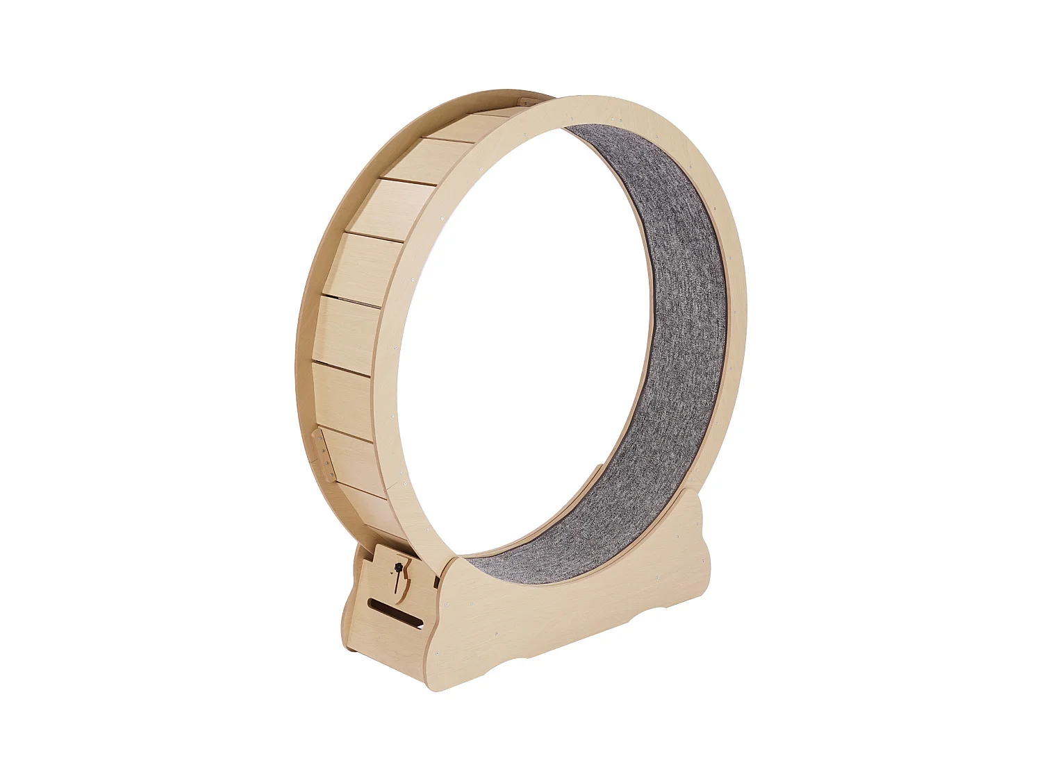 Roue d'Exercice Chat Grande en Bois SucceBuy, Roue de Tapis Roulant,132cm, Intérieur