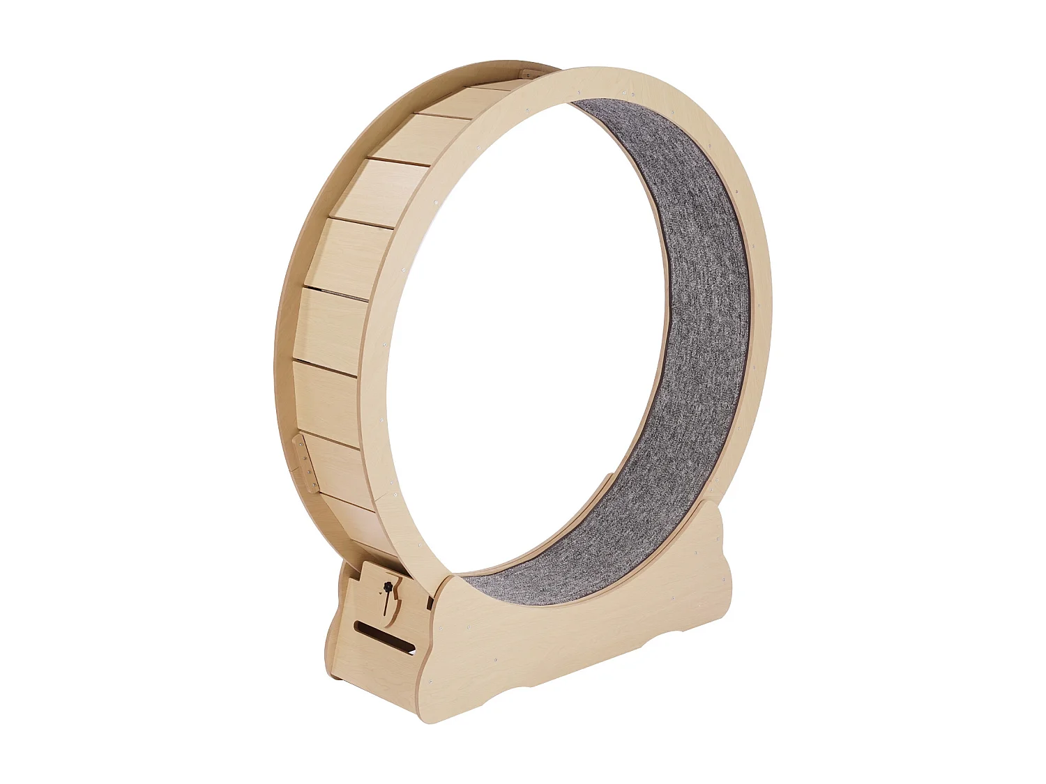 Grande Ruota di Esercizio in Legno per Gatti SucceBuy, Ruota Tappeto Rullante, 132cm, Interno