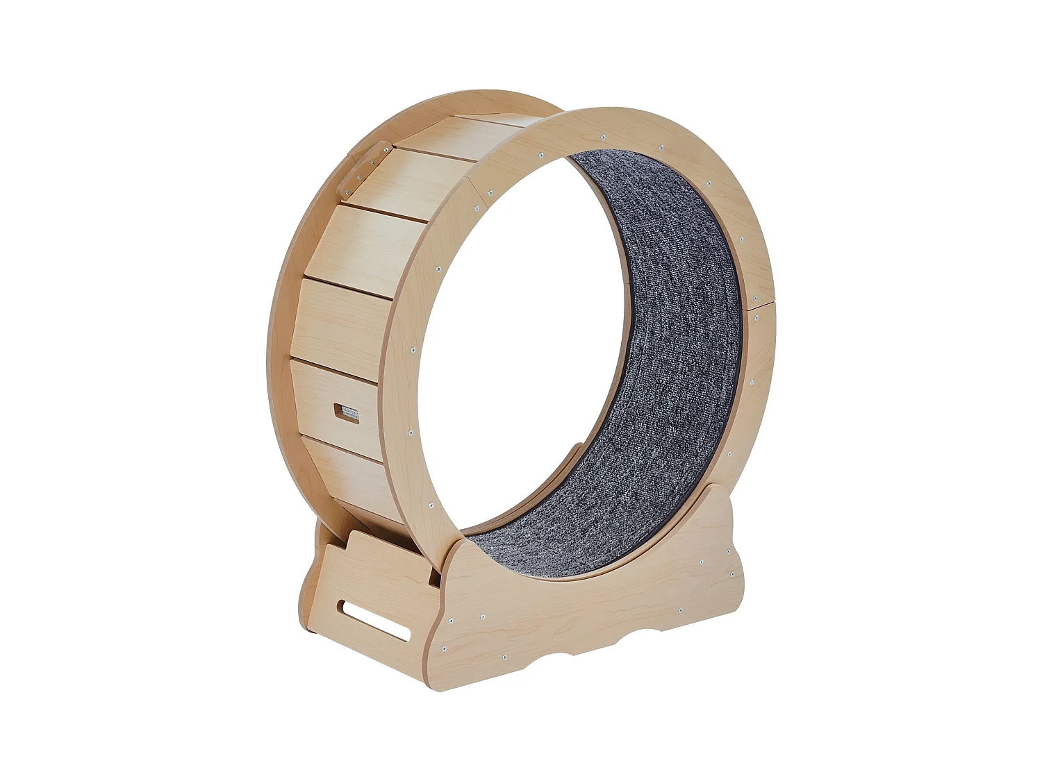 Roue d'Exercice Chat Grande en Bois SucceBuy, Roue de Tapis Roulant,75cm, Intérieur