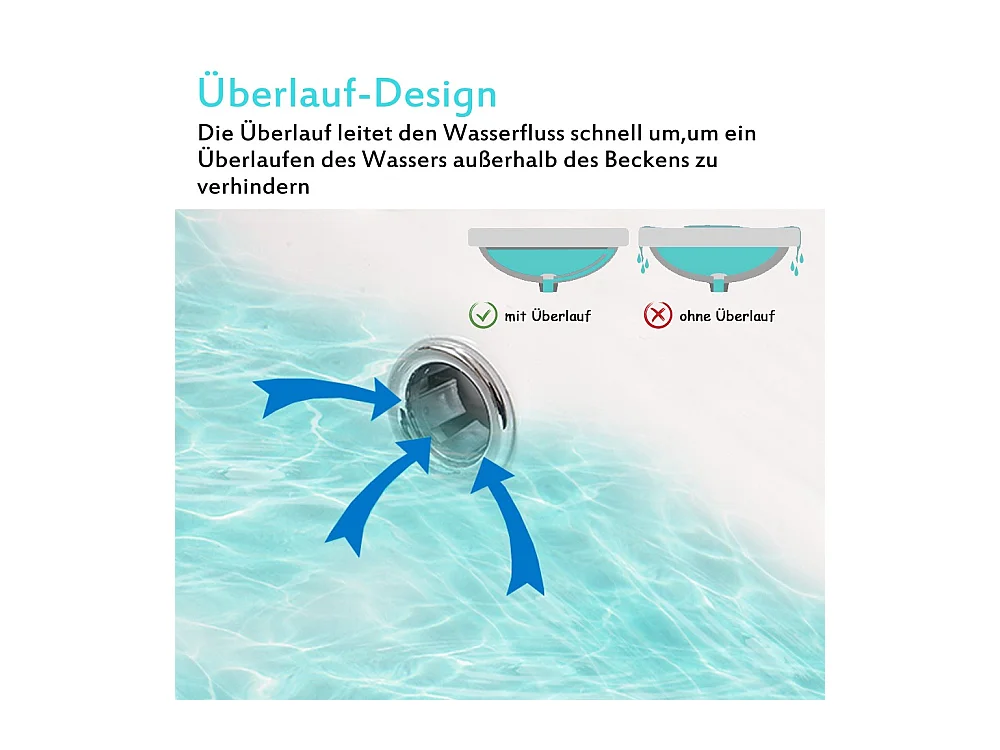 AICA Waschbeckenunterschrank hängend 50cm Keramik Waschtisch mit Unterschrank - Hochglanz Dunkelgrau - CINIC