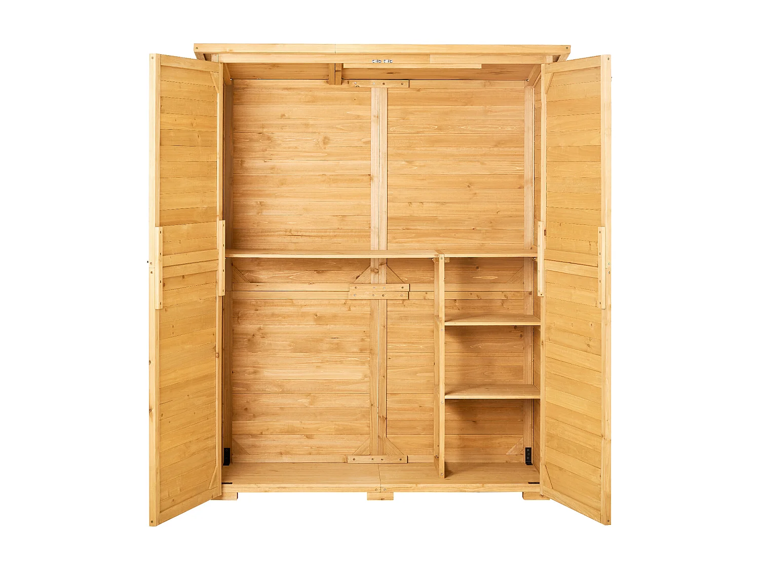 Tuinopslag SucceBuy van Waterdicht Hout voor Tuin gereedschap 140 x 170 CM