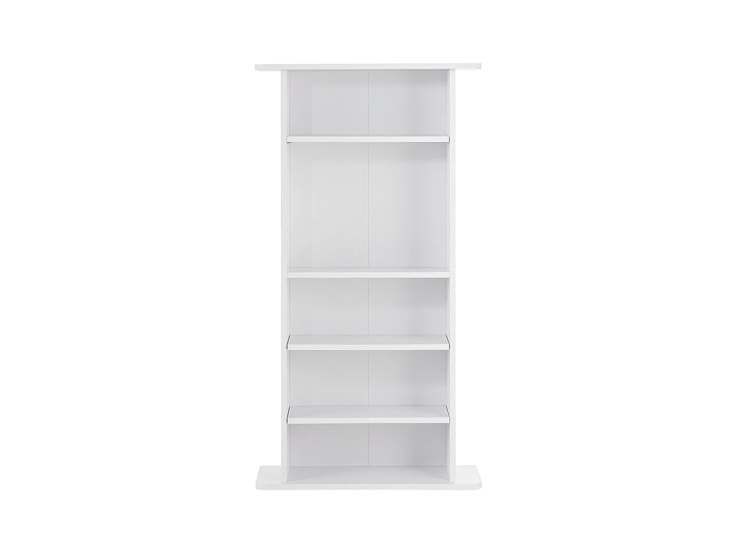 Meuble de Rangement Multimédia Réglable SucceBuy à 5 Niveaux, Pouvant Contenir 240 CD, Blanc
