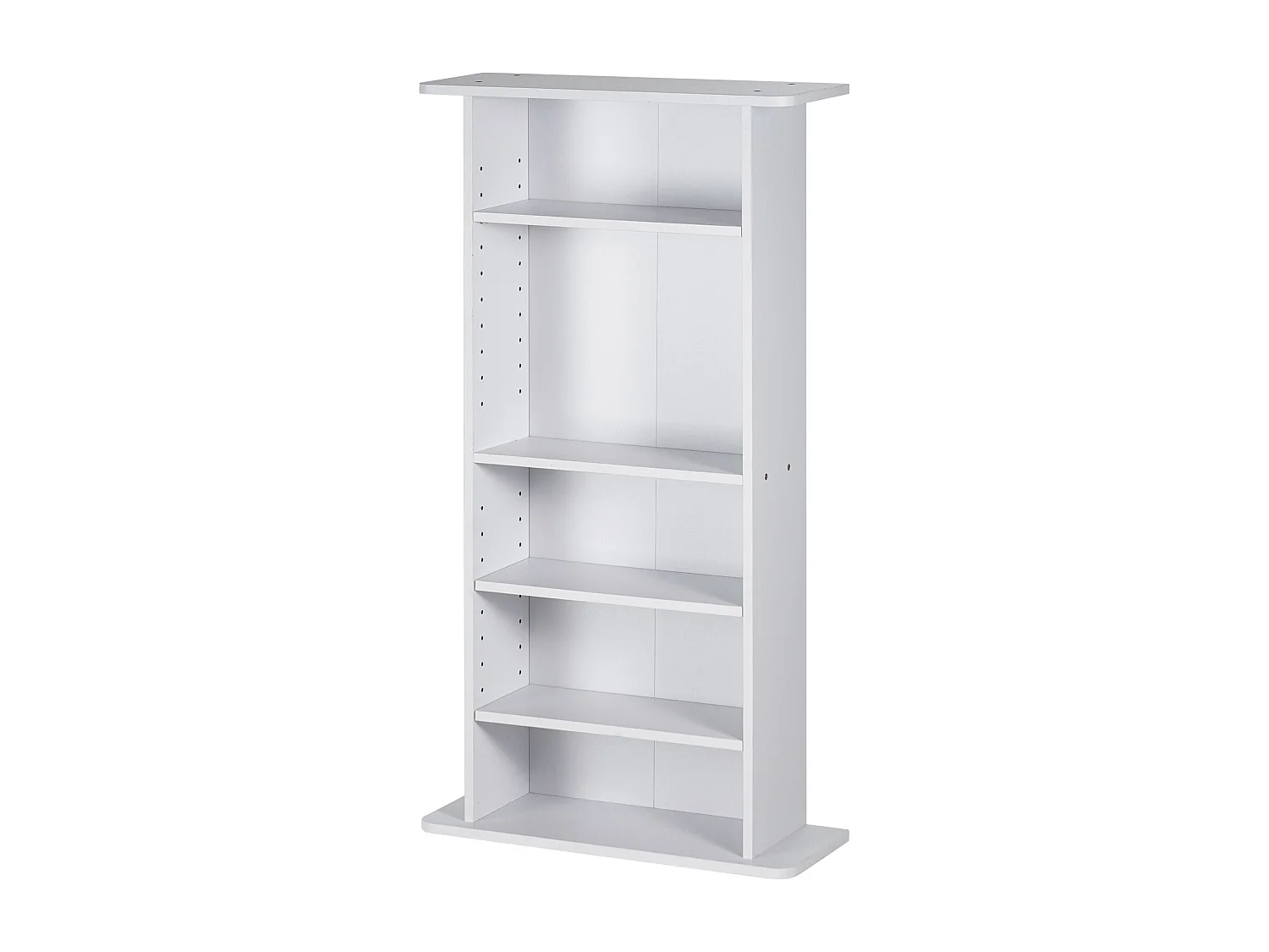 Meuble de Rangement Multimédia Réglable SucceBuy à 5 Niveaux, Pouvant Contenir 240 CD, Blanc