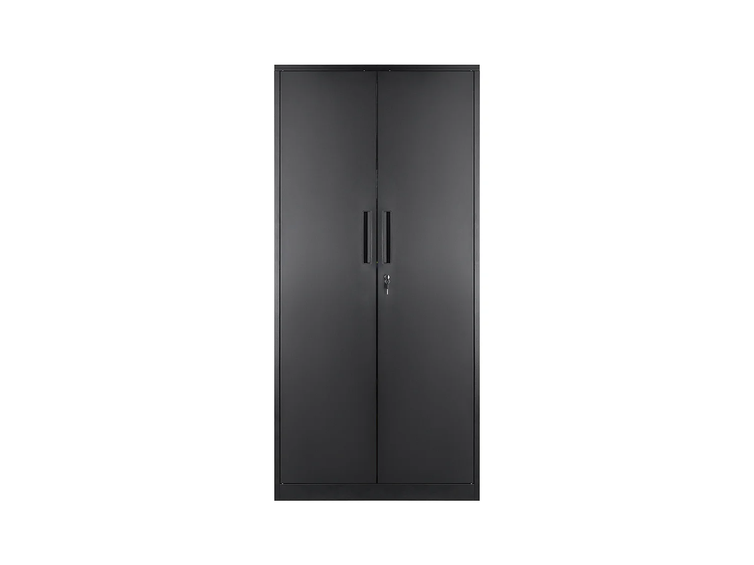 Armoire de Rangement SucceBuy en Métal. 3 Clés. Étagères Réglables. Porte Magnétique. Noir