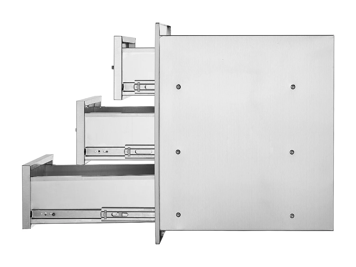 Commode à Tiroirs SucceBuy 40.4 x 33.3 x 15.7CM en Acier Inoxydable 201