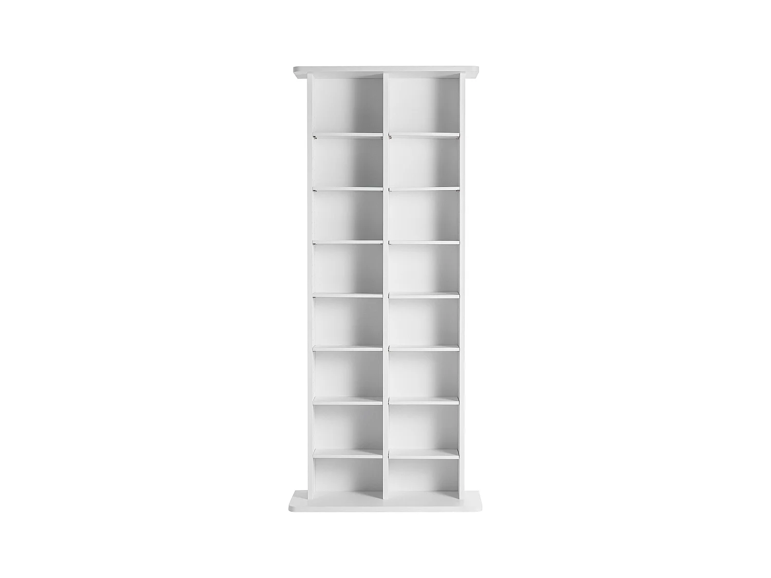 Meuble de Rangement Multimédia SucceBuy, 8 Niveaux, Étagère DVD Réglable pour 464 CD, Blanc