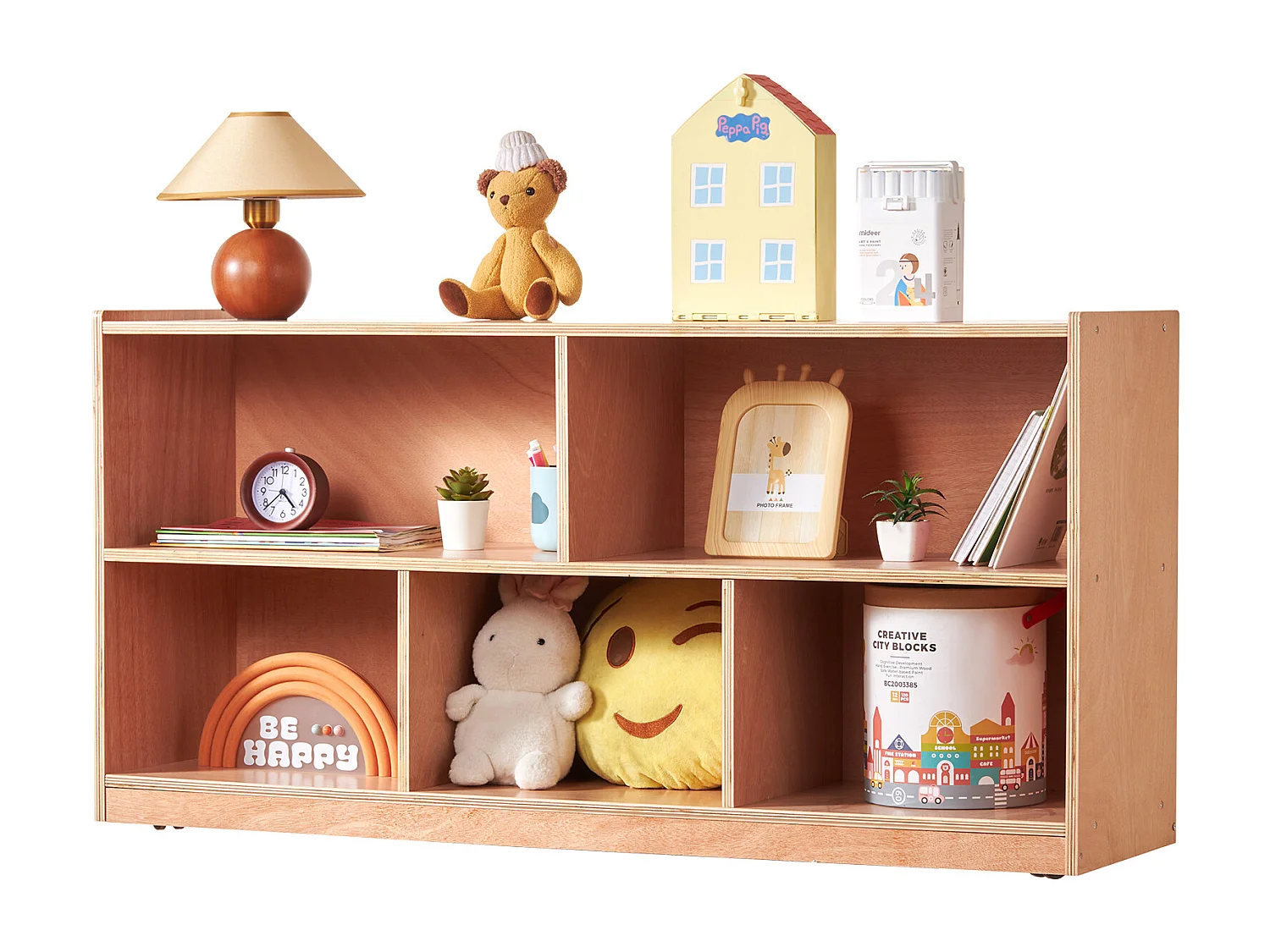 Étagère de Rangement SucceBuy à 5 Compartiments, 2 Étagères, pour La Maison, L'École