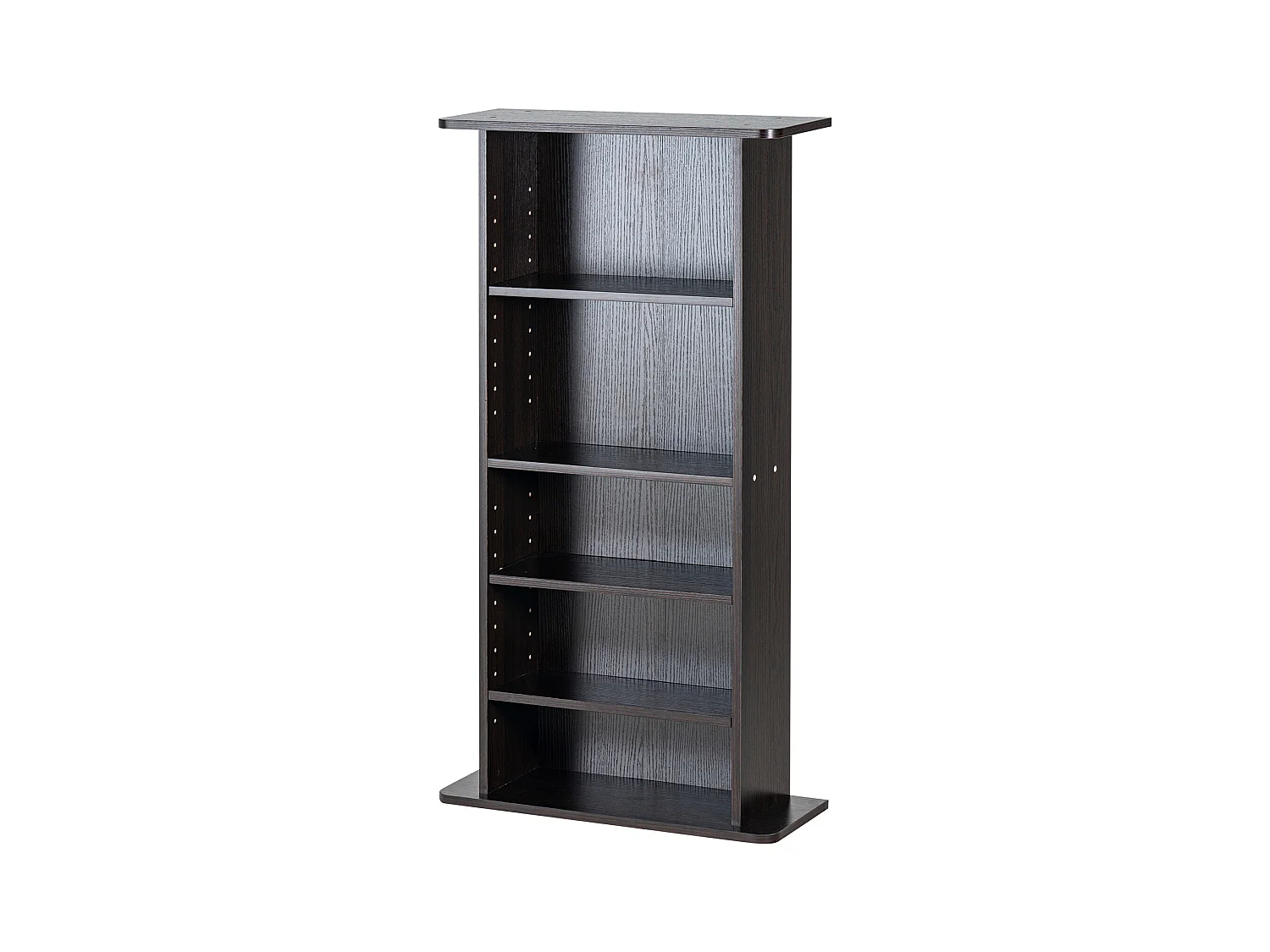Meuble de Rangement Multimédia Réglable SucceBuy à 5 Niveaux, Pouvant Contenir 240 CD, Expresso