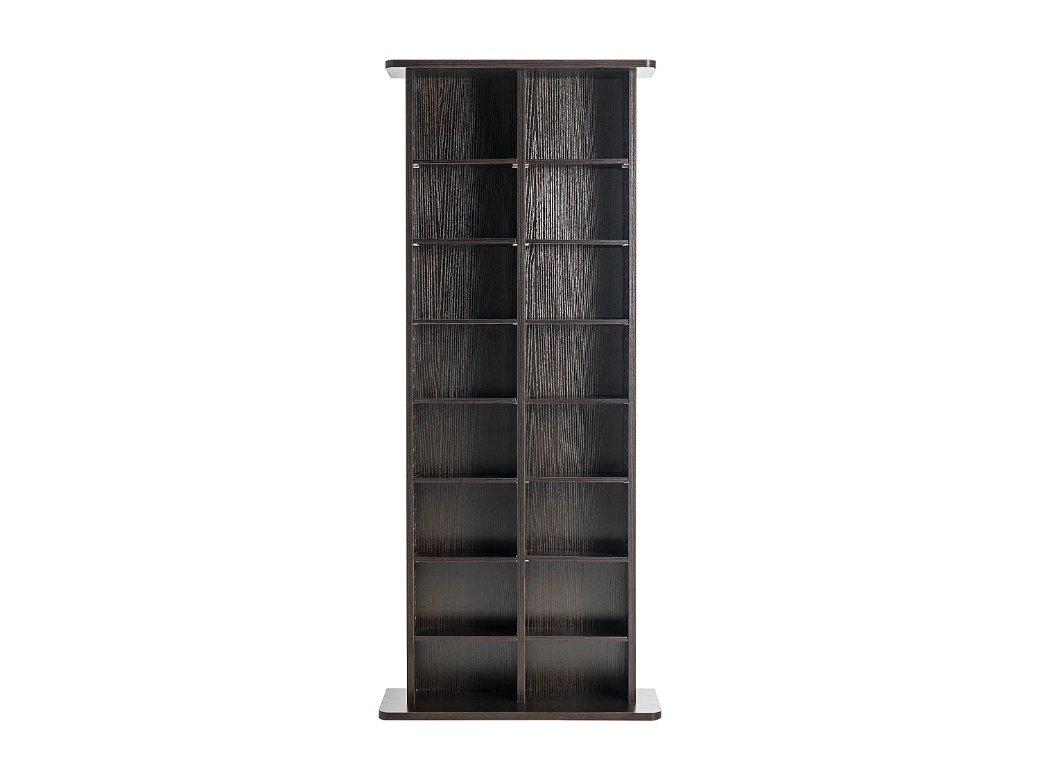 Armoire de Rangement Multimédia SucceBuy à 8 Couches, Étagère DVD Réglable pour 464 CD, Expresso