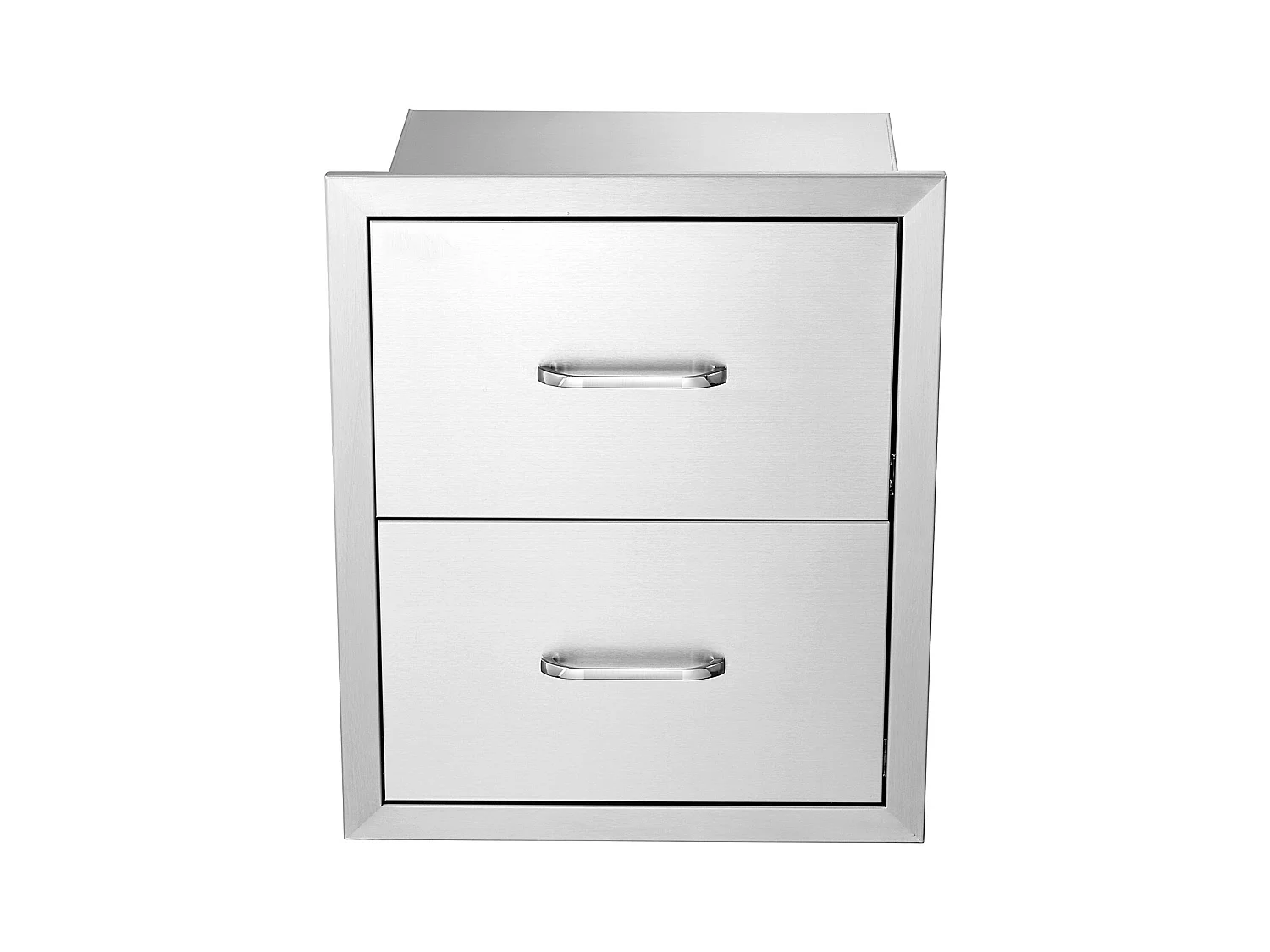 Tiroirs de Rangement SucceBuy Doubles en Acier Inoxydable 45CM x 52CM pour Cuisine/Barbecue Extérieur