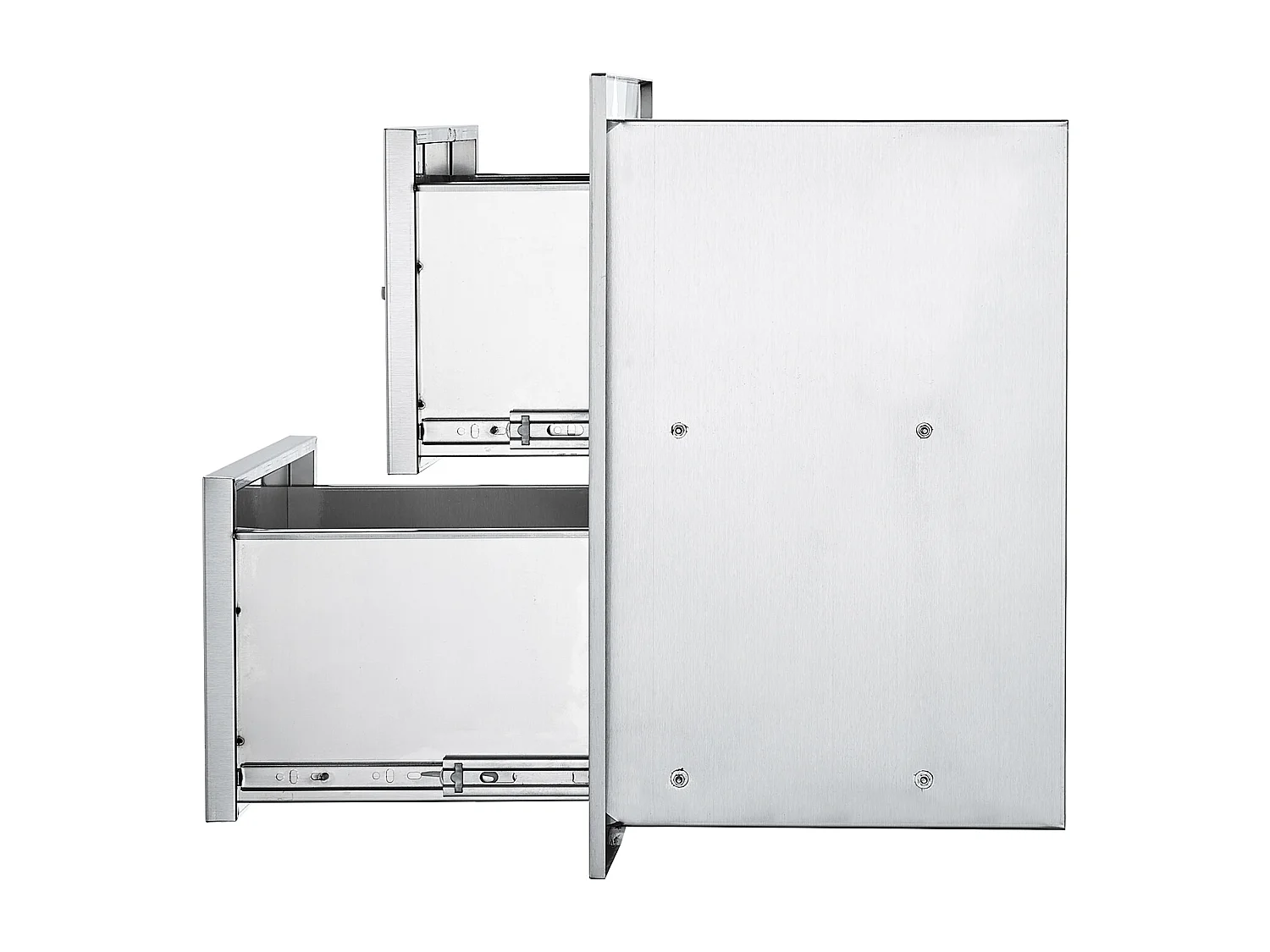 Cassetti di Archiviazione SucceBuy Doppi in Acciaio Inossidabile 45CM x 52CM per Cucina/Barbecue Esterno