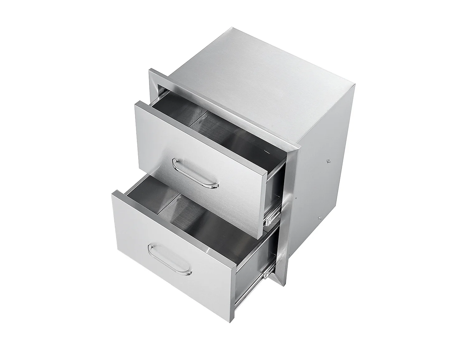 Cassetti di Archiviazione SucceBuy Doppi in Acciaio Inossidabile 45CM x 52CM per Cucina/Barbecue Esterno