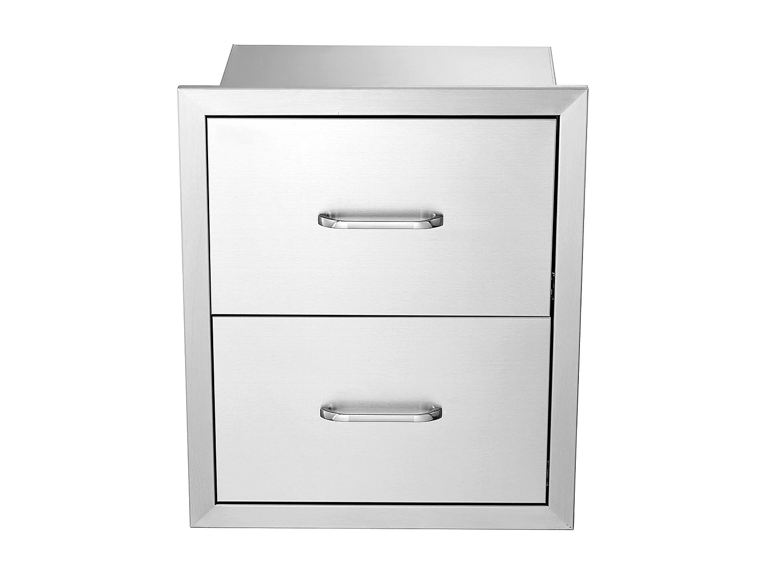 Cassetti di Archiviazione SucceBuy Doppi in Acciaio Inossidabile 45CM x 52CM per Cucina/Barbecue Esterno