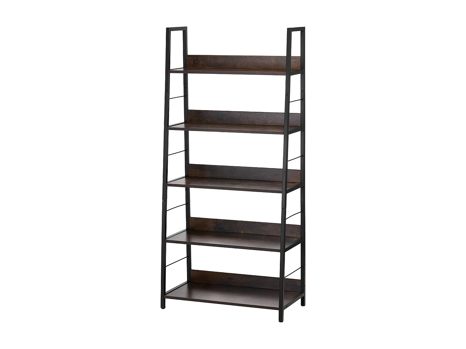 Bibliothèque Rustique en Métal SucceBuy à 5 Niveaux pour Salon, Chambre à Coucher et Bureau
