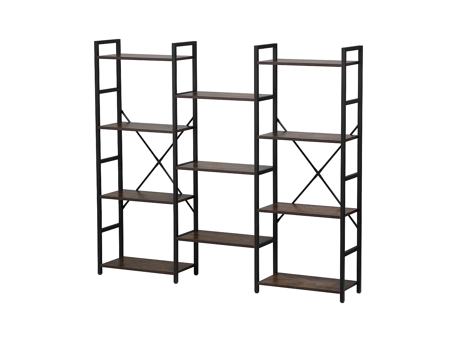 Bibliothèque en Métal SucceBuy, Rustique à 11 Niveaux, Parfaite pour Vos Pièces à la Maison