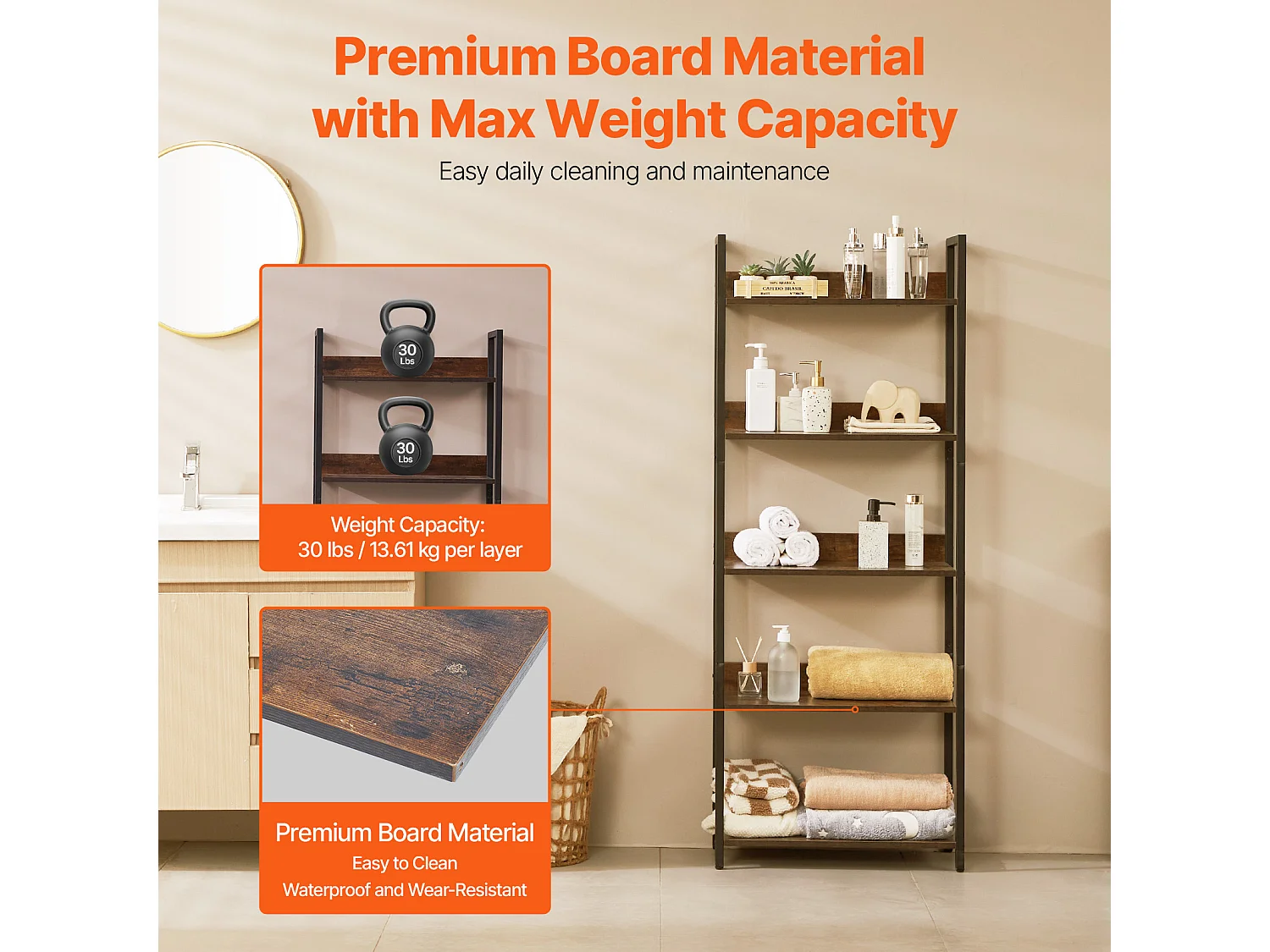 Libreria in Metallo Libreria Aperta SucceBuy a 5 Ripiani per Soggiorno, Camera da Letto e Ufficio