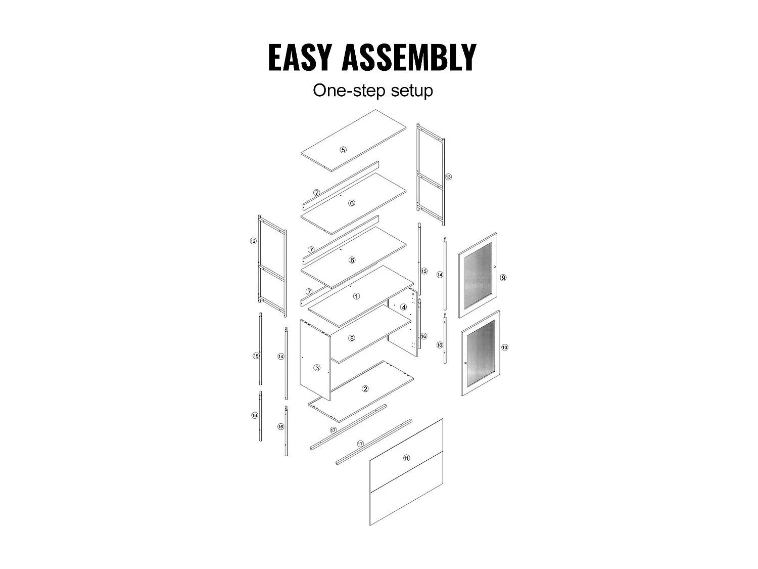 Bibliothèque en Rotin SucceBuy, Étagère à Échelle à 2 Portes, Étagère de Rangement, Couleur Naturelle