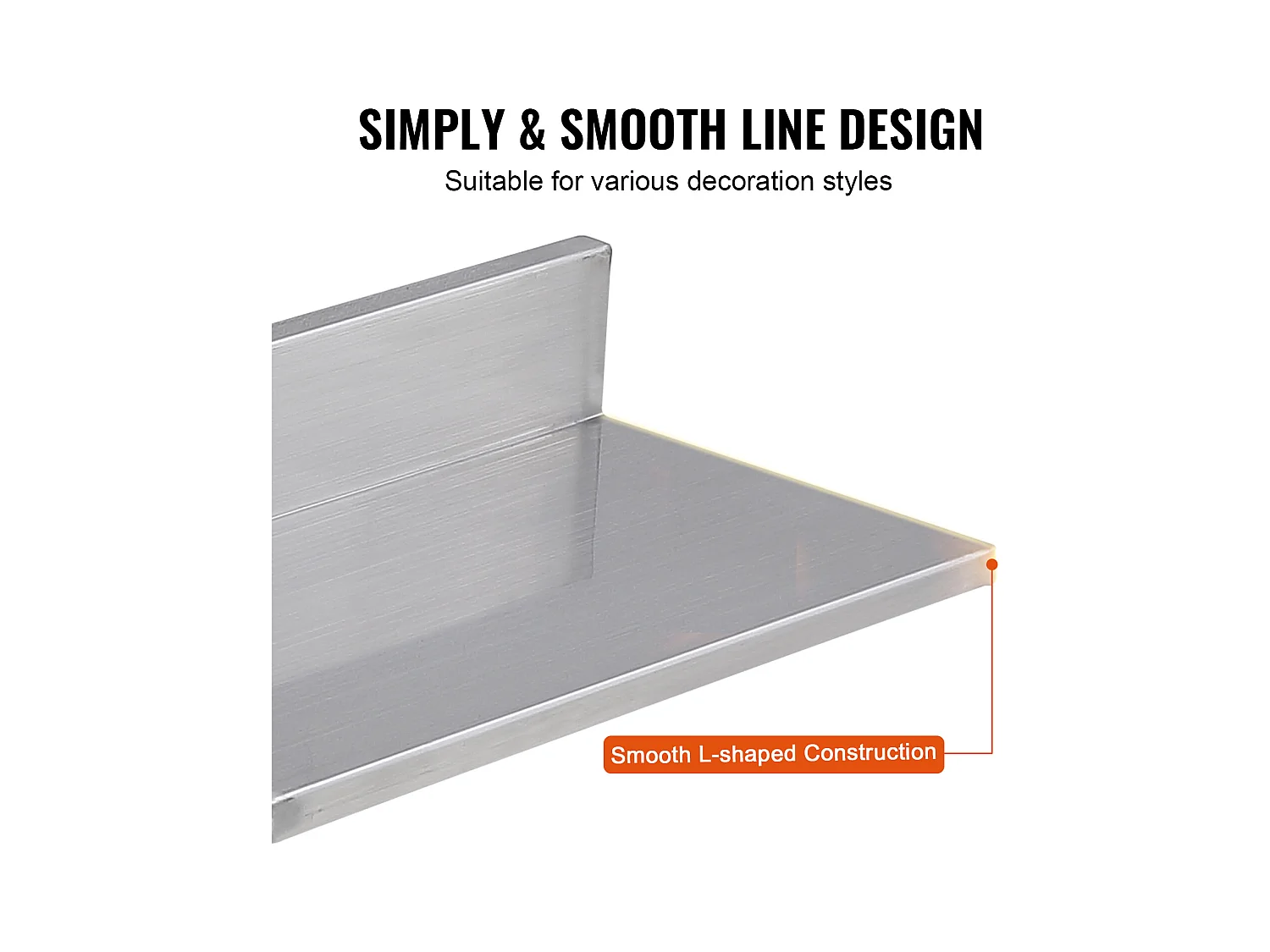 Étagère Murale SucceBuy en Acier Inoxydable 40.64 x 21.84CM pour Cuisine Et Restaurant