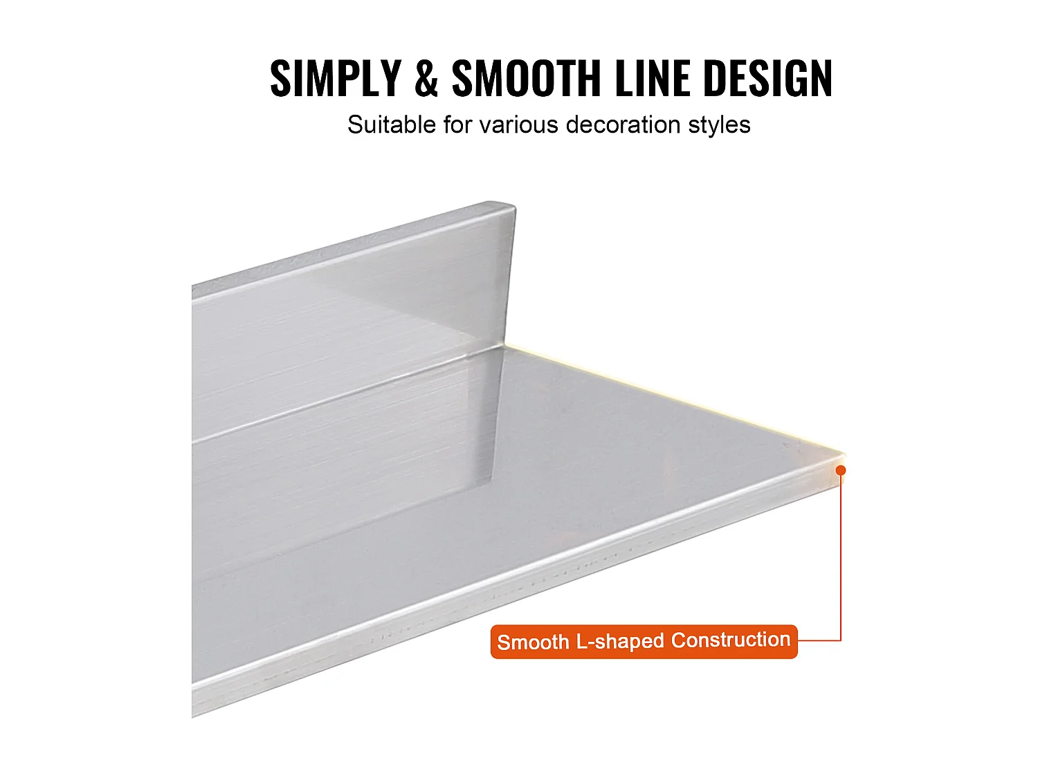 Étagère Murale SucceBuy en Acier Inoxydable 30 x 8,6 pour Cuisine Et Restaurant