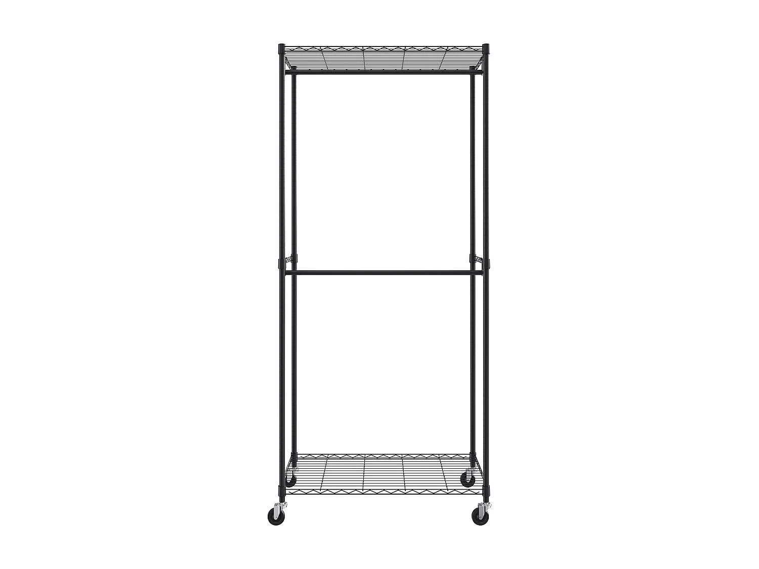 Portant à Vêtements, SucceBuy Porte-Vêtements Robuste, Doubles Tiges de Suspension, Supporte 136 kg