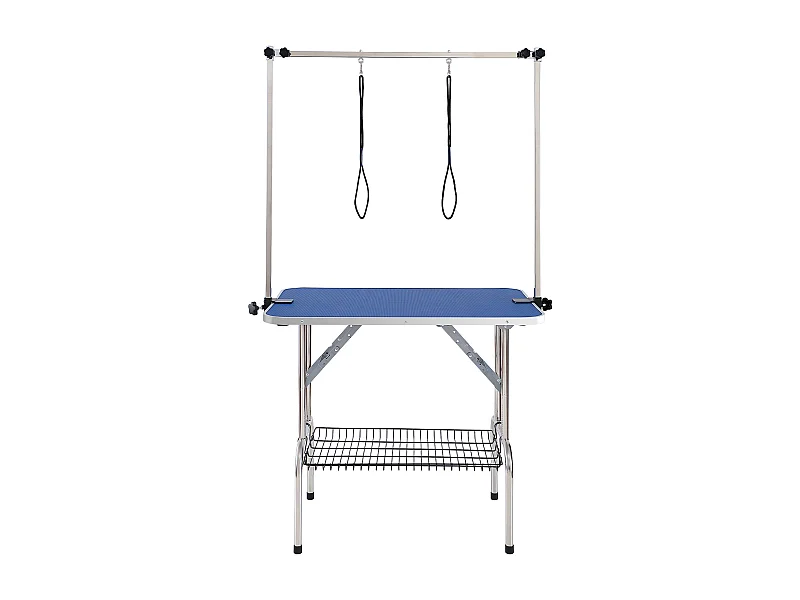 Mesa de Limpeza de Animais de Estimação SucceBuy, 914.4x609.6mm , Capacidade de 149,7 kg, Ajustável em Altura com Grampo, Dobrável