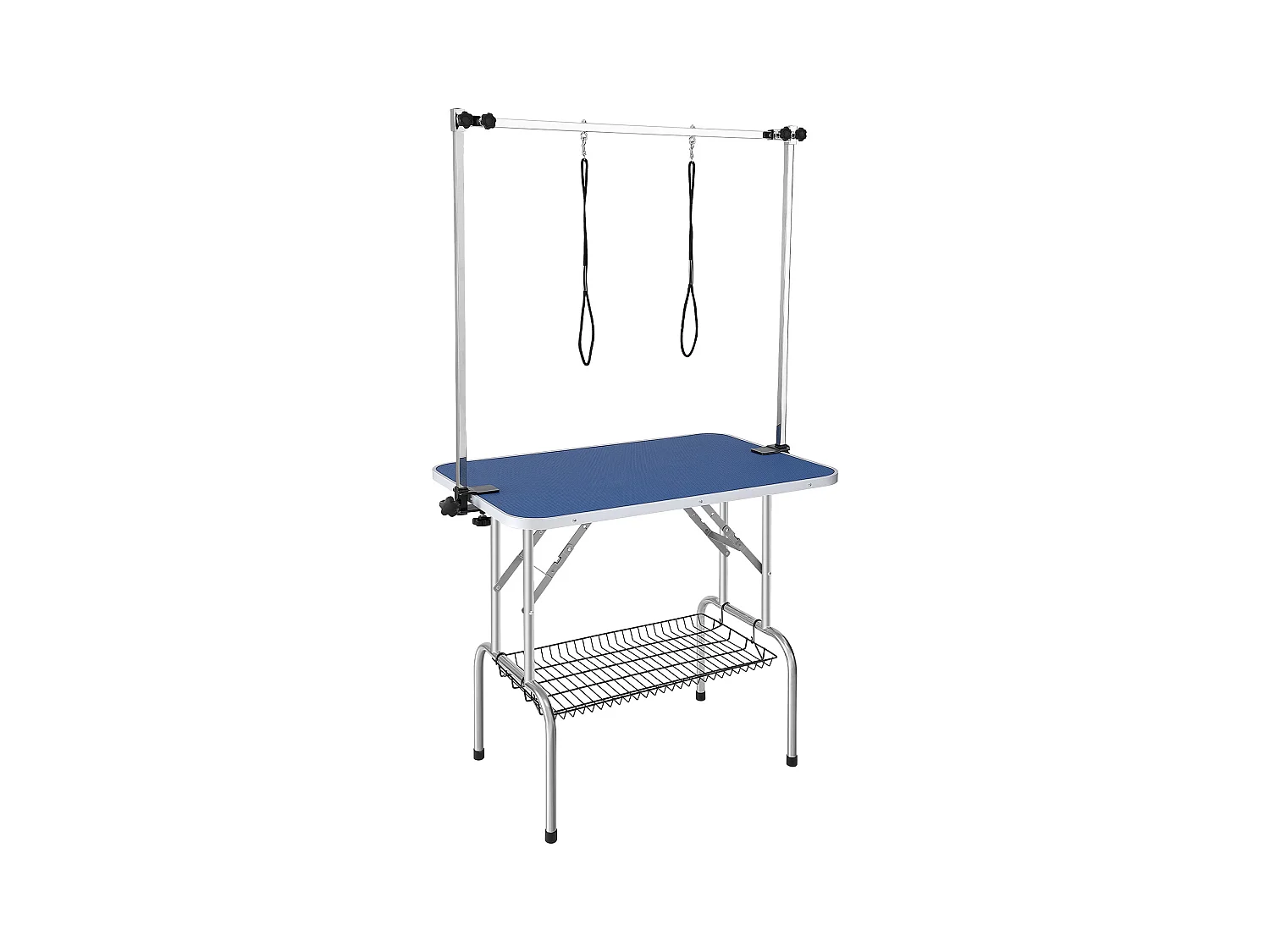 Table de Toilettage pour Animaux de Compagnie SucceBuy, 914.4x609.6mm , Capacité de 149,7 kg, à Hauteur Réglable avec Pince, Pliable