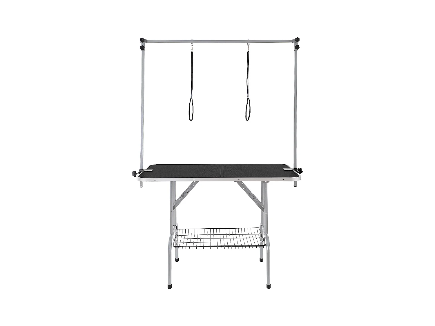 Table de Toilettage pour Animaux de Compagnie SucceBuy, 1137.9x609.6mm , Capacité de 149,7 kg, à Hauteur Réglable avec Pince, Pliable