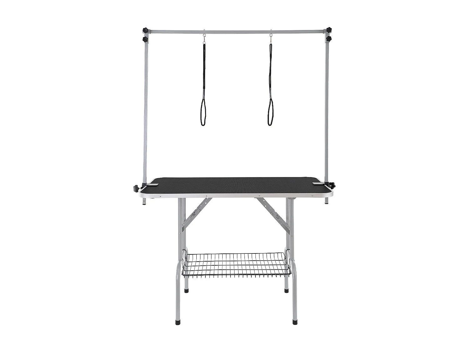 Table de Toilettage pour Animaux de Compagnie SucceBuy, 1137.9x609.6mm , Capacité de 149,7 kg, à Hauteur Réglable avec Pince, Pliable