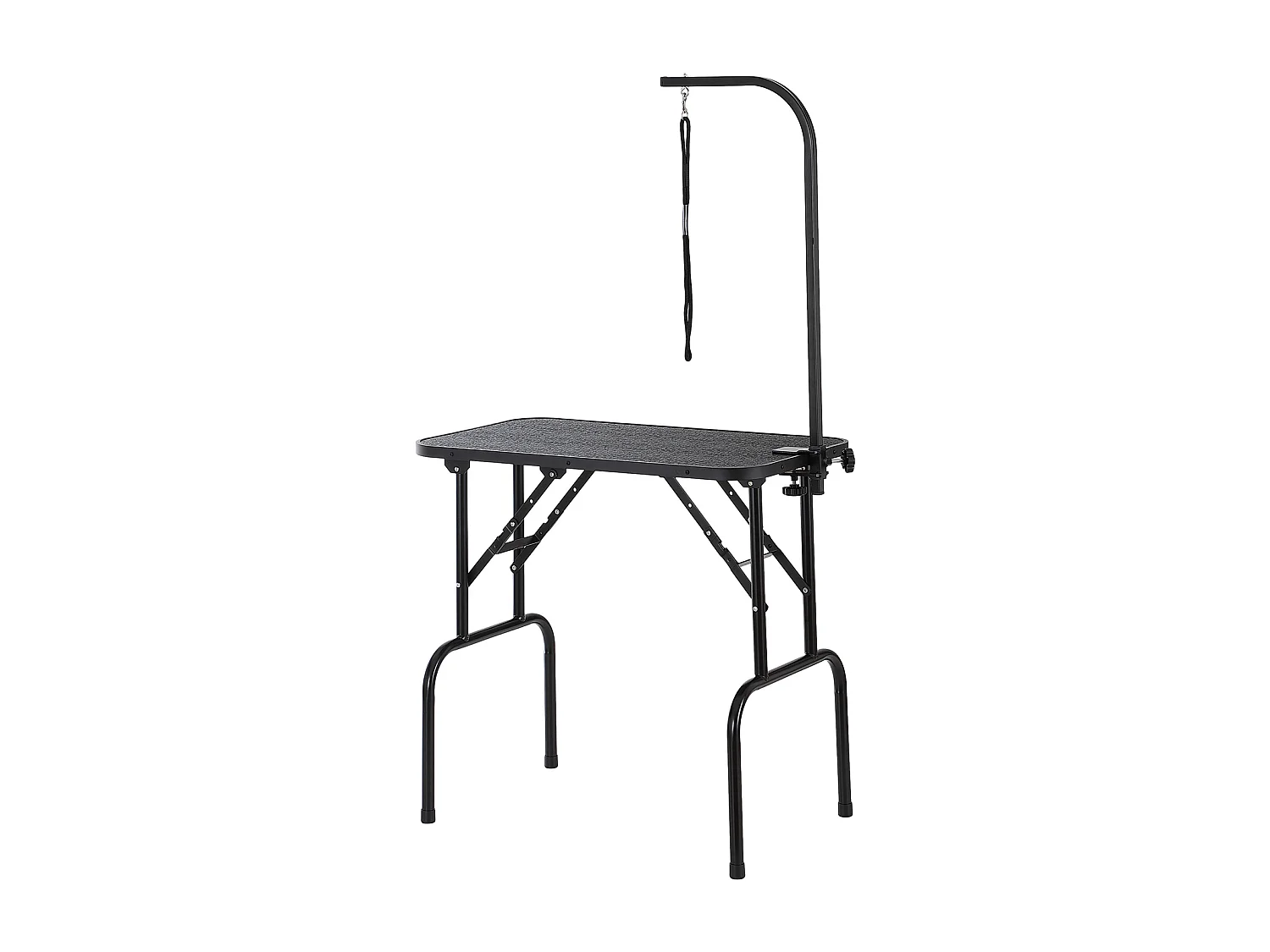 Table de Toilettage pour Animaux de Compagnie SucceBuy,807,7x459,7 mm, Capacité de 99,8 kg, à Hauteur Réglable avec Pince, Pliable