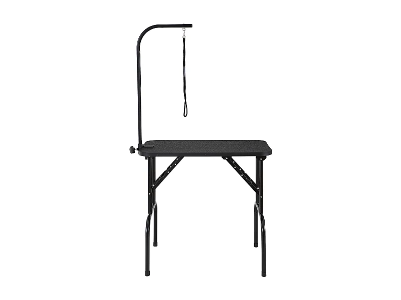 Table de Toilettage pour Animaux de Compagnie SucceBuy,807,7x459,7 mm, Capacité de 99,8 kg, à Hauteur Réglable avec Pince, Pliable