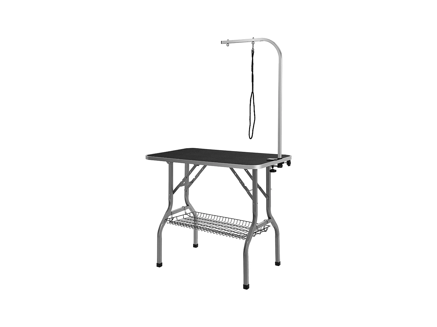Table de Toilettage pour Animaux de Compagnie SucceBuy,915 x 610 mm, Capacité de 149,7 kg, à Hauteur Réglable avec Pince, Pliable