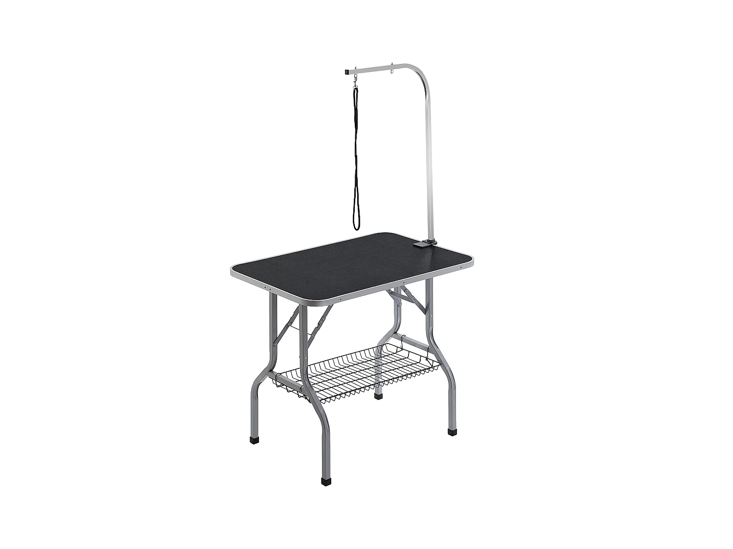 Table de Toilettage pour Animaux de Compagnie SucceBuy,915 x 610 mm, Capacité de 149,7 kg, à Hauteur Réglable avec Pince, Pliable