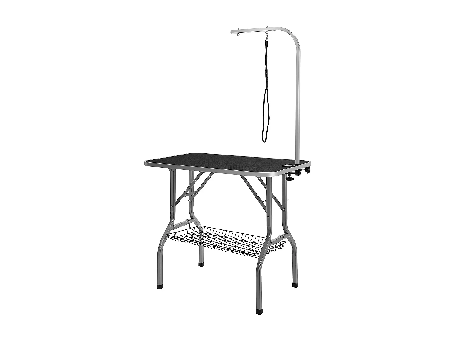 Table de Toilettage pour Animaux de Compagnie SucceBuy,915 x 610 mm, Capacité de 149,7 kg, à Hauteur Réglable avec Pince, Pliable