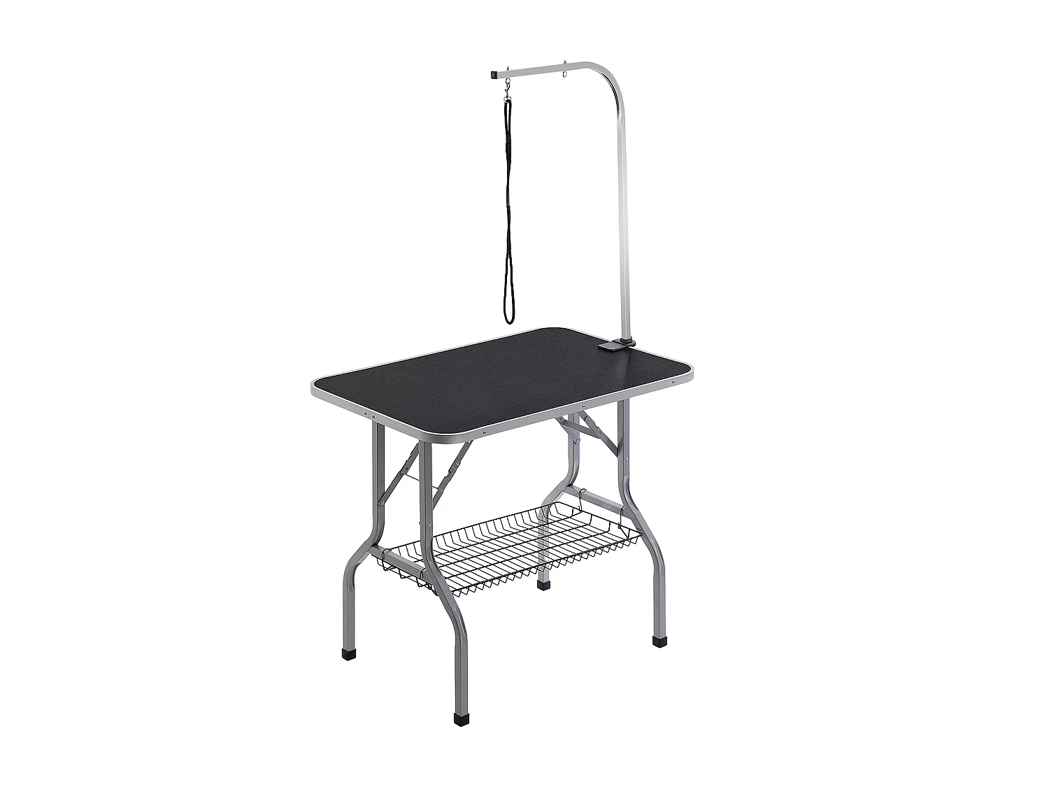 Table de Toilettage pour Animaux de Compagnie SucceBuy,915 x 610 mm, Capacité de 149,7 kg, à Hauteur Réglable avec Pince, Pliable