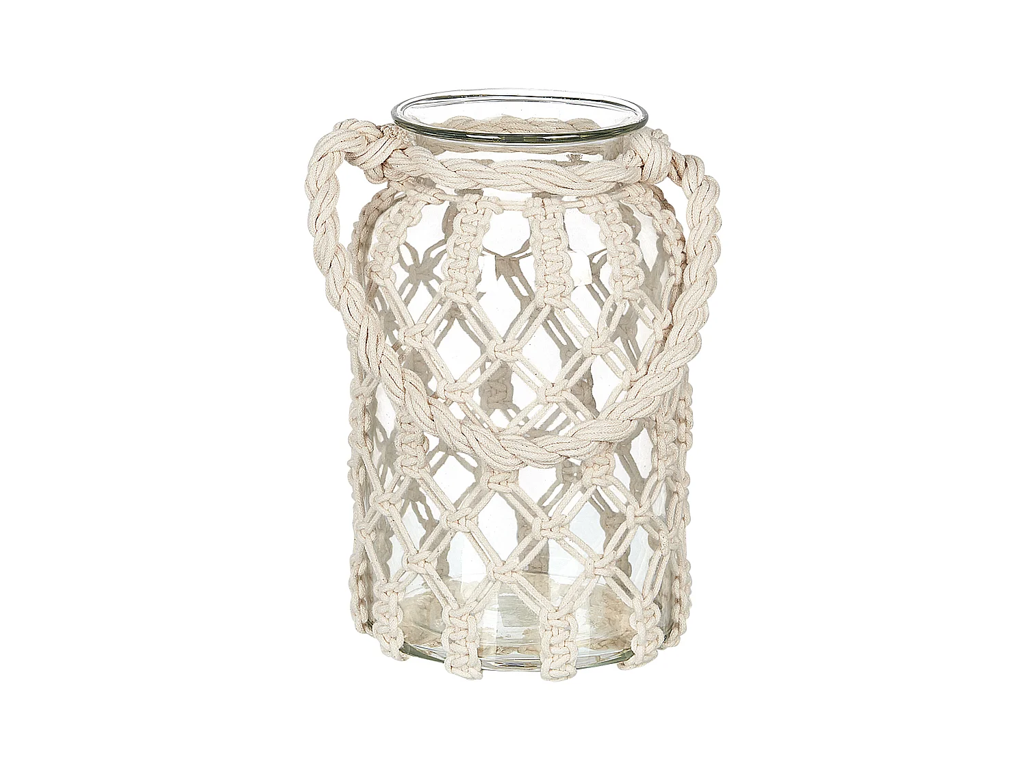 Lanterne JALEBI Tissu 31 cm Blanc cassé