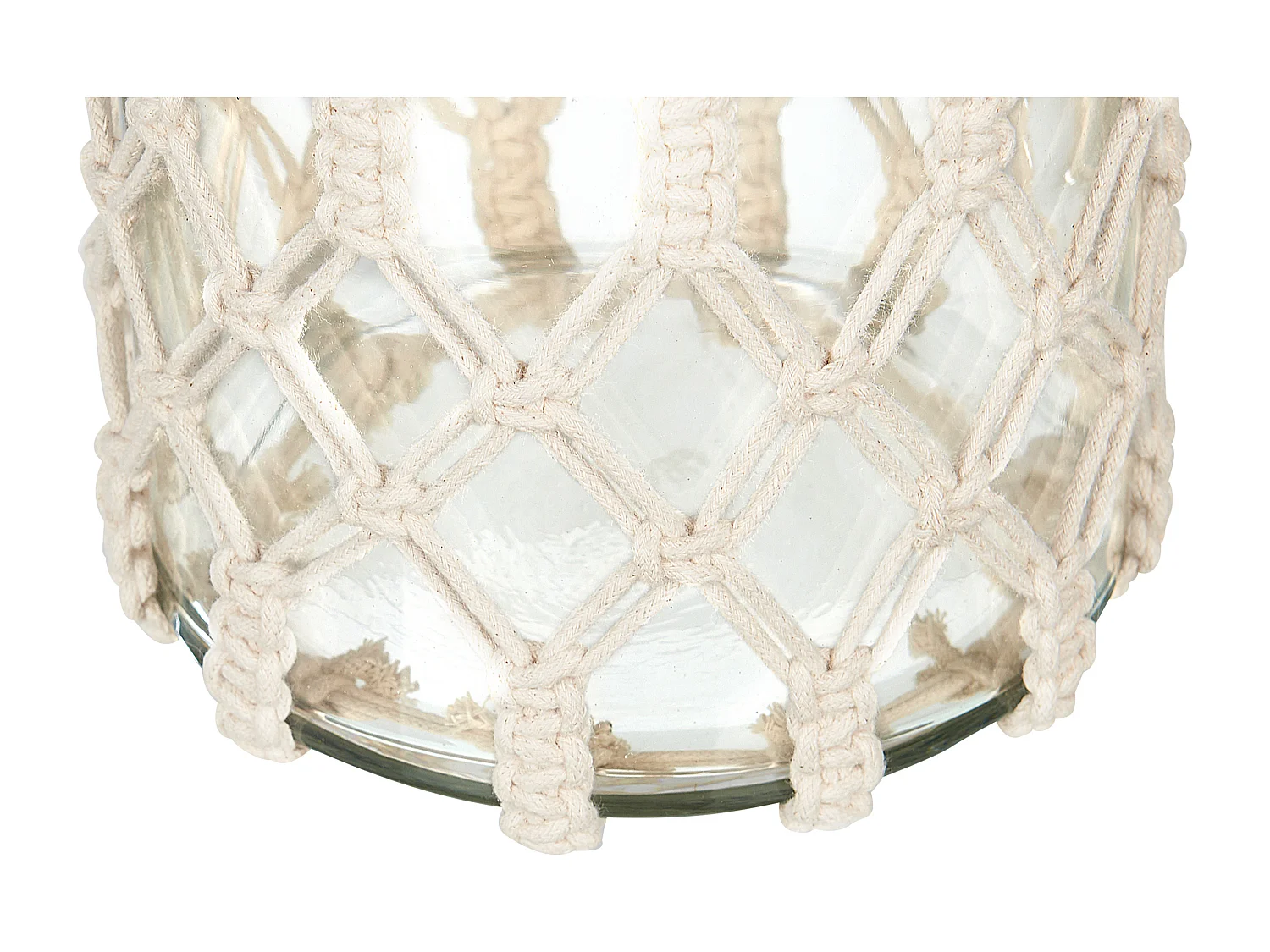 Lanterne JALEBI Tissu 31 cm Blanc cassé