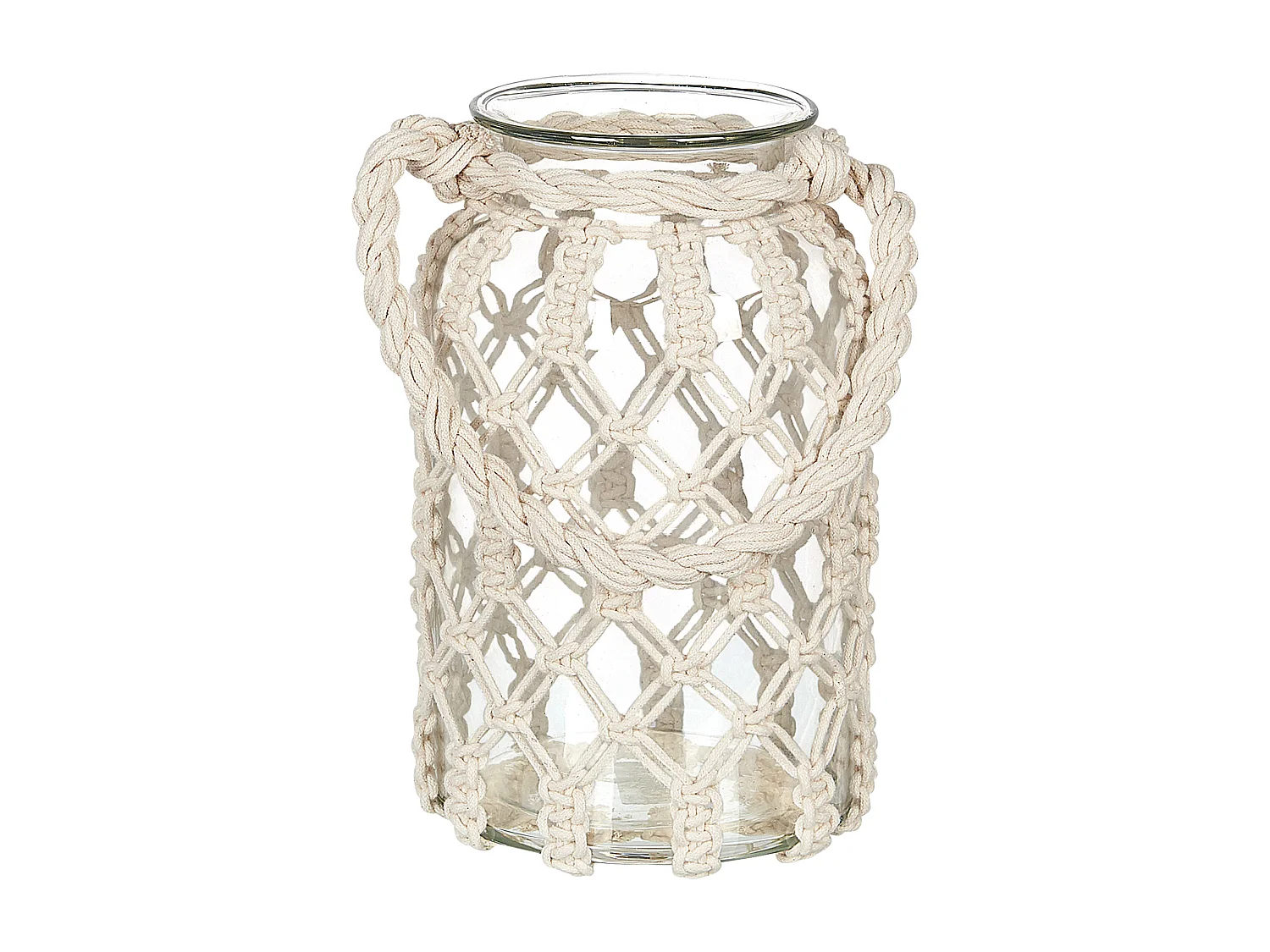 Lanterne JALEBI Tissu 31 cm Blanc cassé