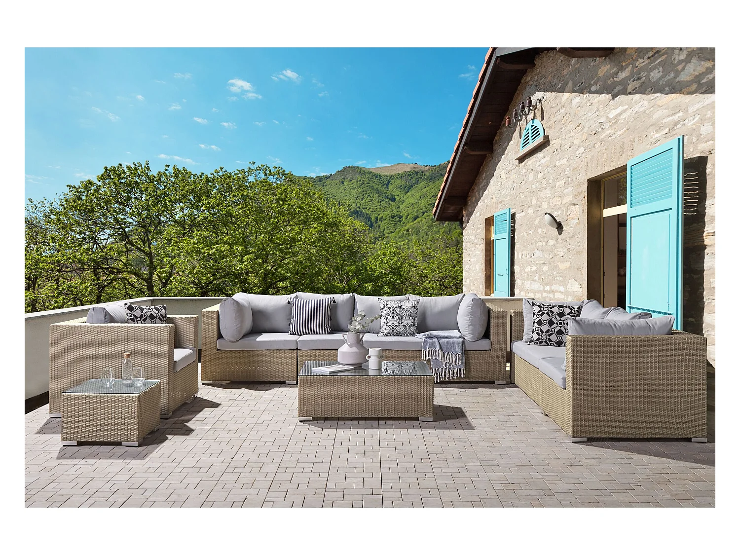 Outdoor Kissenbezug Set MAESTRO II Grau