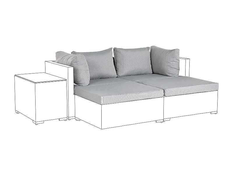 Outdoor Kissenbezug Set NOTO Grau