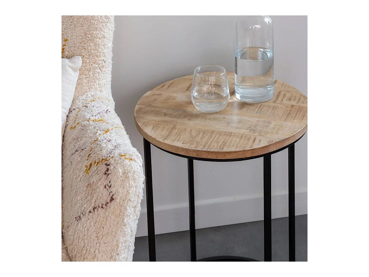 Table basse gigogne en bois de manguier Anouck