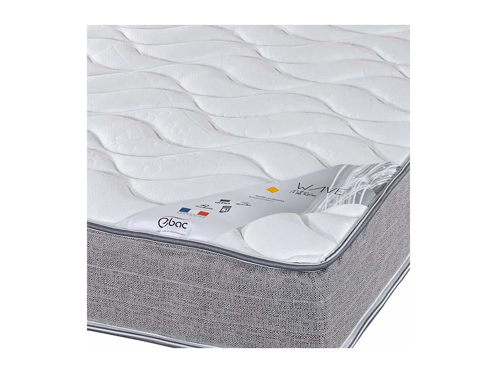 Matelas et sommier 2x80x200 Mousse - S50 - Soutien medium - Fabriqué en France