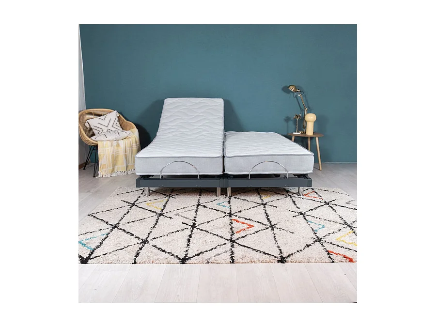 Matelas et sommier 2x70x190 Mousse - S50 - Soutien medium - Fabriqué en France