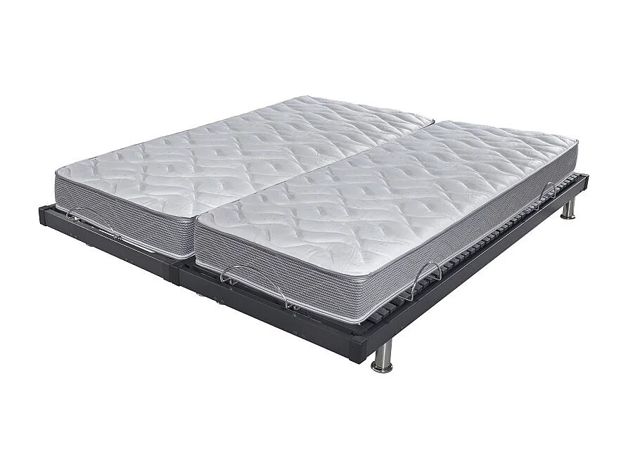 Matelas et sommier 2x70x190 Mousse - S50 - Soutien medium - Fabriqué en France