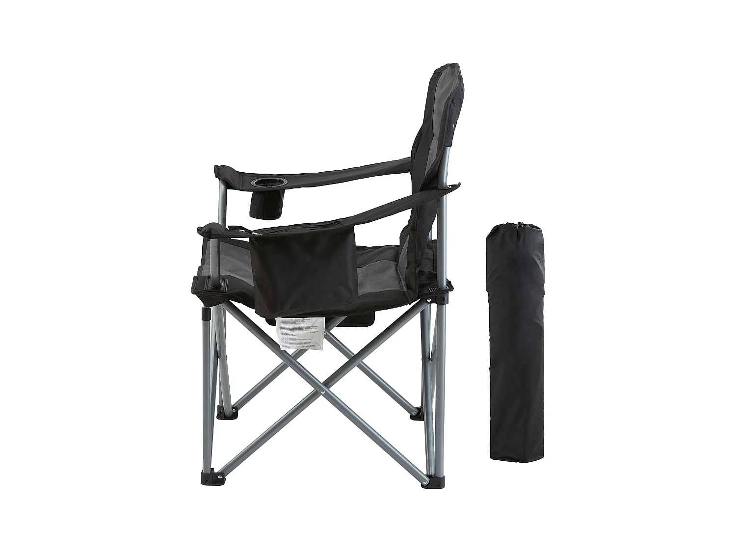 Chaise de Camping SucceBuy, Portable Chaise d'Extérieur Pliante Robuste avec Porte-Gobelet