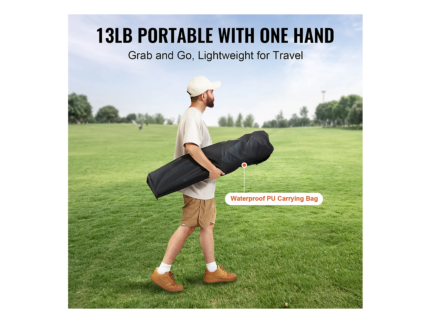 Chaise de Camping SucceBuy, Portable Chaise d'Extérieur Pliante Robuste avec Porte-Gobelet