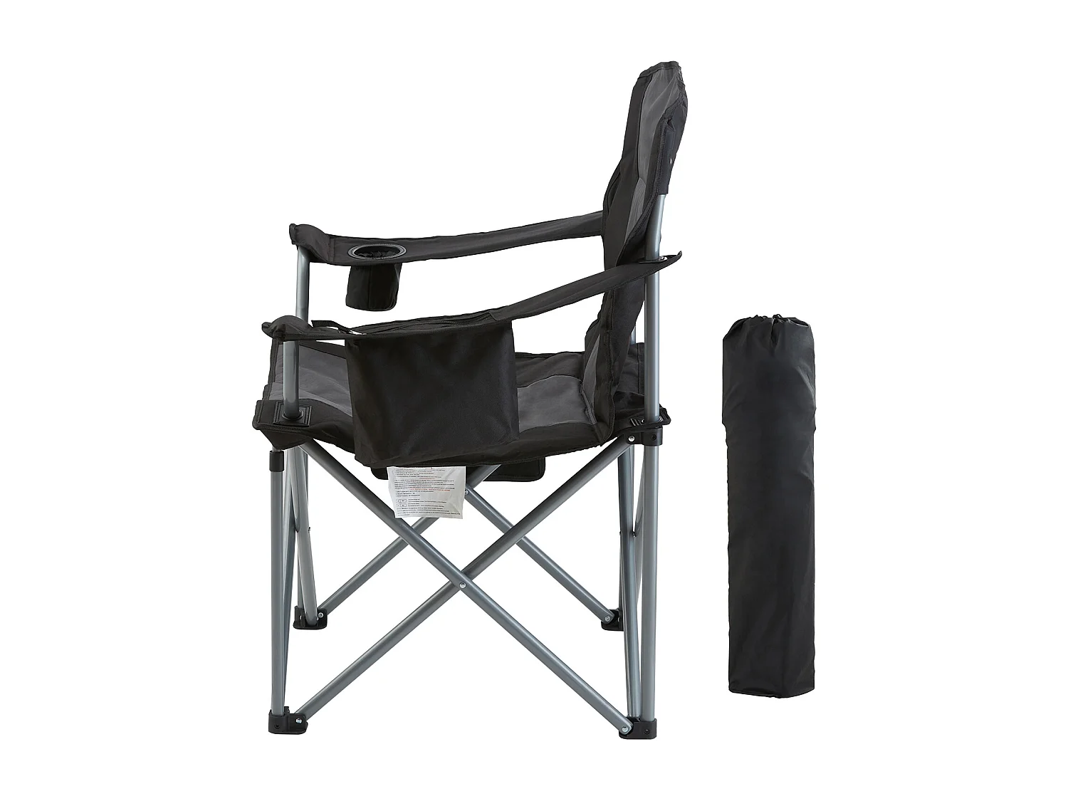 Chaise de Camping SucceBuy, Portable Chaise d'Extérieur Pliante Robuste avec Porte-Gobelet